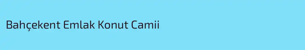 Bahçekent Emlak Konut Camii